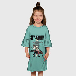 Платье клеш для девочки Spy x Family, цвет: 3D-принт — фото 2