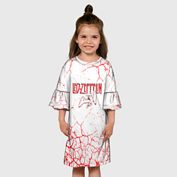 Платье клеш для девочки Led zeppelin Трещины, цвет: 3D-принт — фото 2