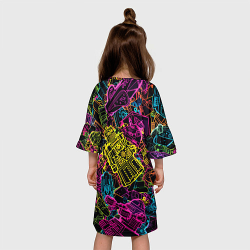 Детское платье Cyber space pattern Fashion 3022 / 3D-принт – фото 4