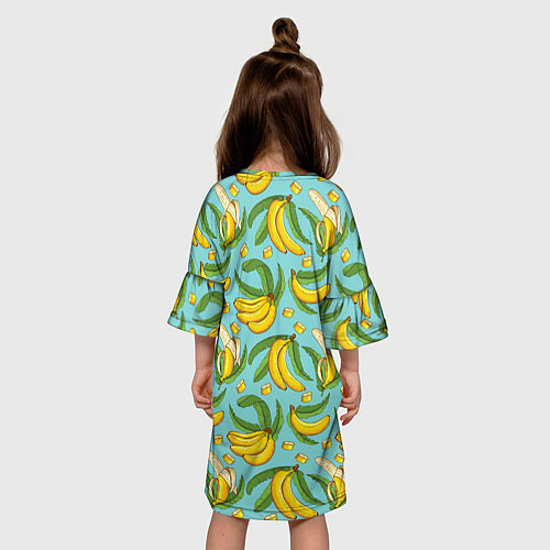 Детское платье Banana pattern Summer Fashion 2022 / 3D-принт – фото 4