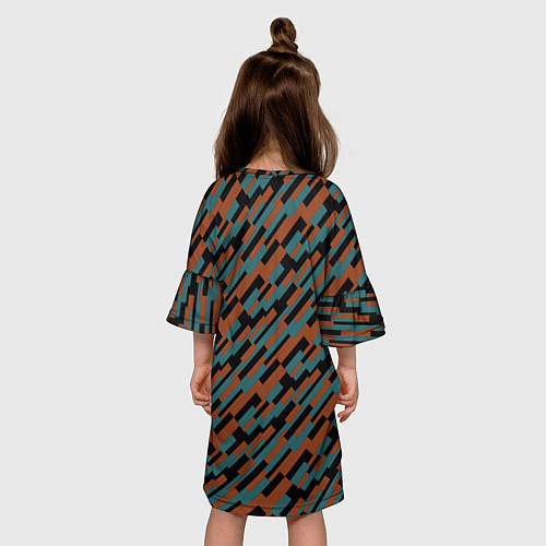 Детское платье Разноцветные прямоугольники абстракция / 3D-принт – фото 4