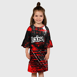 Платье клеш для девочки Louna краски, цвет: 3D-принт — фото 2