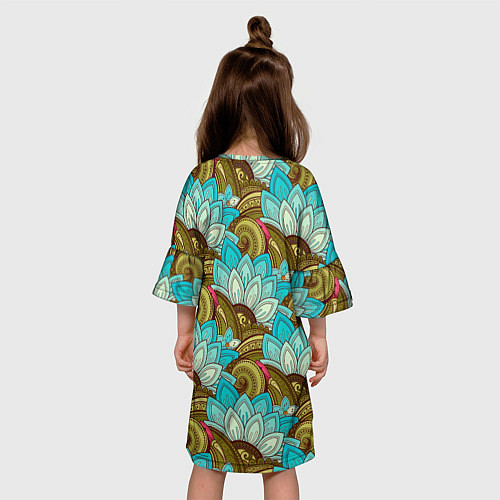 Детское платье Абстрактные лепестки цветов / 3D-принт – фото 4