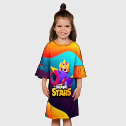 Платье клеш для девочки BrawlStars Bonny, цвет: 3D-принт — фото 2