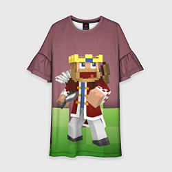 Платье клеш для девочки Minecraft Hero Video game, цвет: 3D-принт