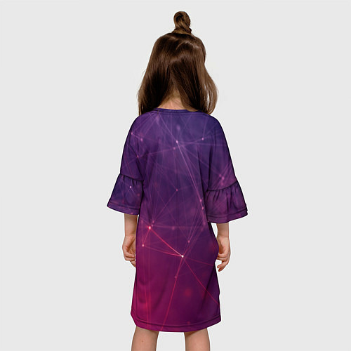 Детское платье Абстрактные взаимосвязанные линии / 3D-принт – фото 4
