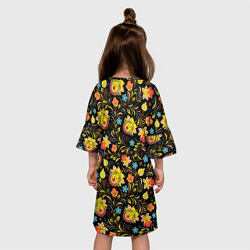 Детское платье Мелкая хохлома / 3D-принт – фото 4