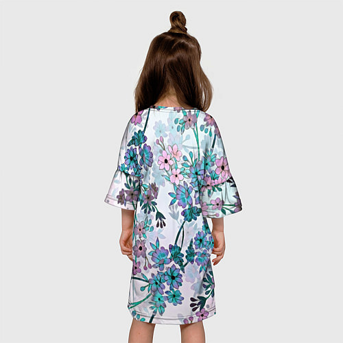 Детское платье Яркие красочные цветы / 3D-принт – фото 4