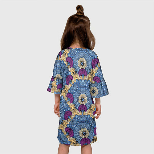 Детское платье Цветочные узоры / 3D-принт – фото 4