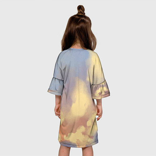 Детское платье Лалафанфан с ушками в облачках / 3D-принт – фото 4
