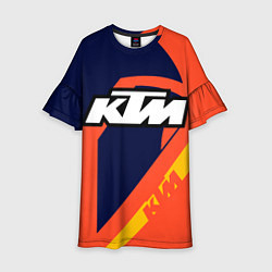 Платье клеш для девочки KTM VINTAGE SPORTWEAR, цвет: 3D-принт