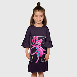 Платье клеш для девочки POPPY PLAYTIME - Mommy long legs, цвет: 3D-принт — фото 2