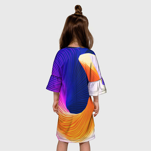 Детское платье Цветная волна Summer / 3D-принт – фото 4