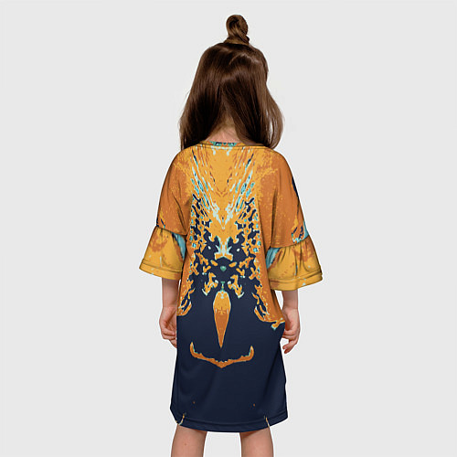 Детское платье Абстрактный,цветной узор Abstraction / 3D-принт – фото 4