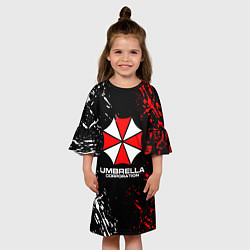 Платье клеш для девочки Umbrella Corporation Resident Evil, цвет: 3D-принт — фото 2
