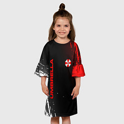 Платье клеш для девочки Resident evil амбрелла, цвет: 3D-принт — фото 2