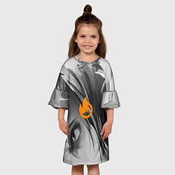 Платье клеш для девочки Click on fire, цвет: 3D-принт — фото 2