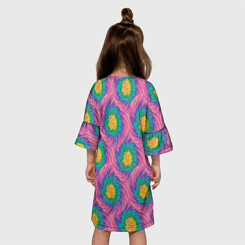 Детское платье Тай-дай, яркие пятна / 3D-принт – фото 4