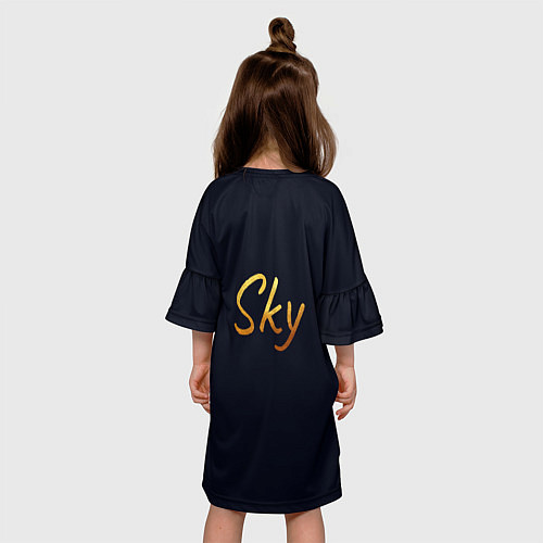Детское платье Sky Кошачья Маска / 3D-принт – фото 4