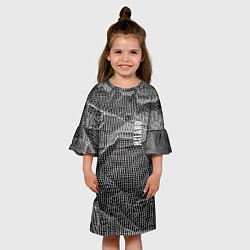 Платье клеш для девочки Мятая сетчатая ткань Crumpled Mesh Fabric, цвет: 3D-принт — фото 2