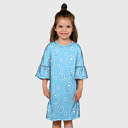 Платье клеш для девочки В пузырях, цвет: 3D-принт — фото 2
