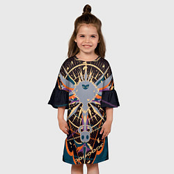 Платье клеш для девочки Рыцарь и Лучезарность Hollow Knight, цвет: 3D-принт — фото 2