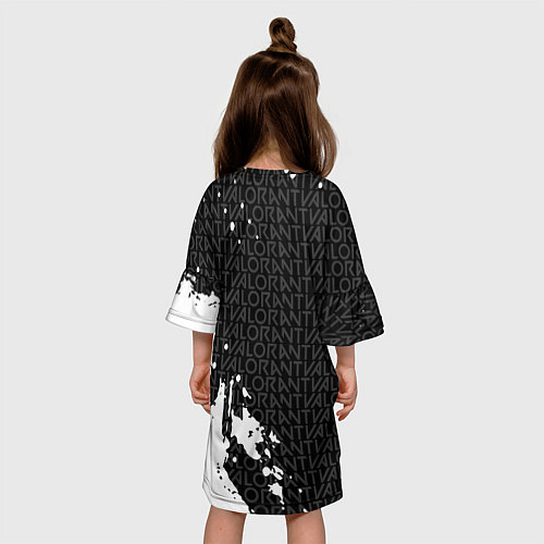 Детское платье Valorant - Паттерн надписи / 3D-принт – фото 4