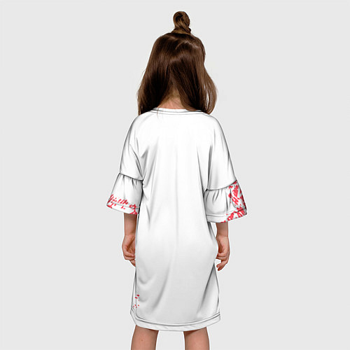 Детское платье ВАЛОРАНТ Valorant - Паттерн надписи / 3D-принт – фото 4