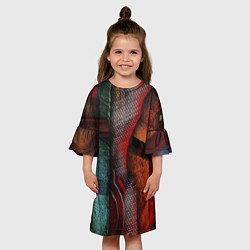Платье клеш для девочки Урбанистический паттерн Urban pattern, цвет: 3D-принт — фото 2