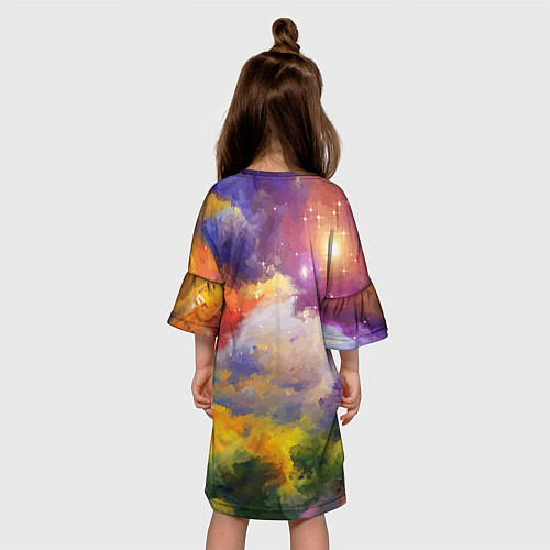 Детское платье Красочный горный пейзаж Грузия Colorful mountain l / 3D-принт – фото 4