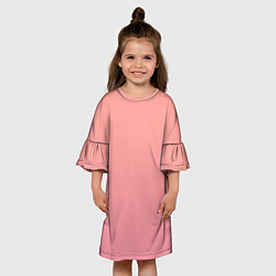 Платье клеш для девочки Gradient Roseanna Orange to pink, цвет: 3D-принт — фото 2