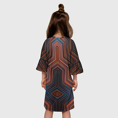 Детское платье Симметрия в геометрии цвета / 3D-принт – фото 4