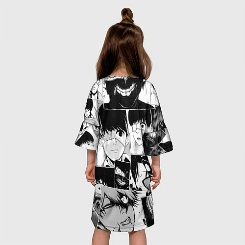 Детское платье Токийский гуль паттерн / 3D-принт – фото 4