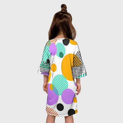 Детское платье GEOMETRIC INTERSECTING CIRCLES / 3D-принт – фото 4
