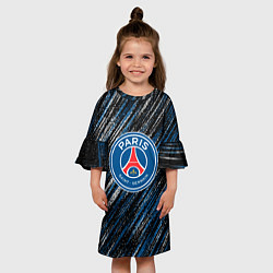 Платье клеш для девочки Псж football club, цвет: 3D-принт — фото 2