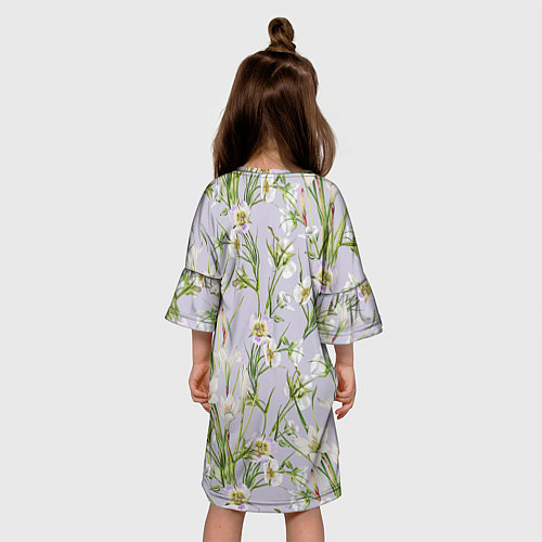 Детское платье Цветы Лилии и Морозники / 3D-принт – фото 4