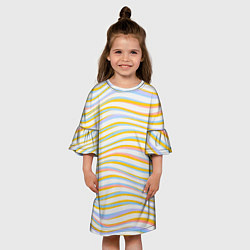 Платье клеш для девочки Blue Wave, цвет: 3D-принт — фото 2