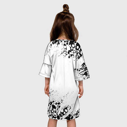 Детское платье Выцветшие потёртости SKULLS / 3D-принт – фото 4