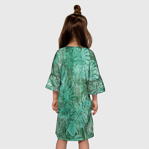 Детское платье Растительный камуфляж / 3D-принт – фото 4