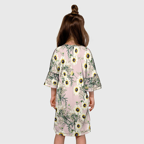 Детское платье Цветы Летние Ромашки / 3D-принт – фото 4