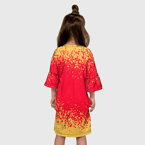 Детское платье Bayern munchen красно желтый фон / 3D-принт – фото 4
