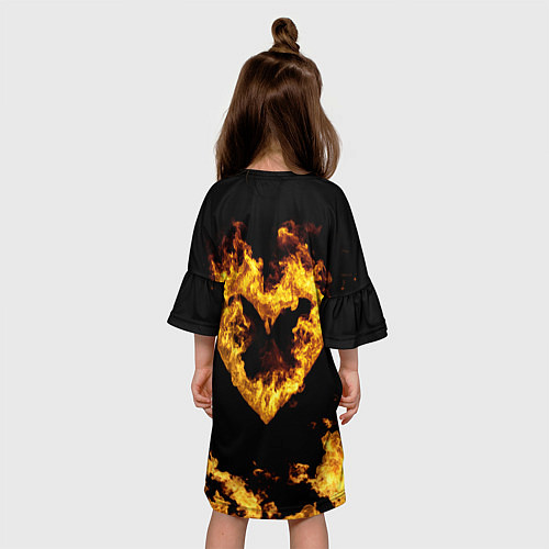 Детское платье Fire Heart / 3D-принт – фото 4
