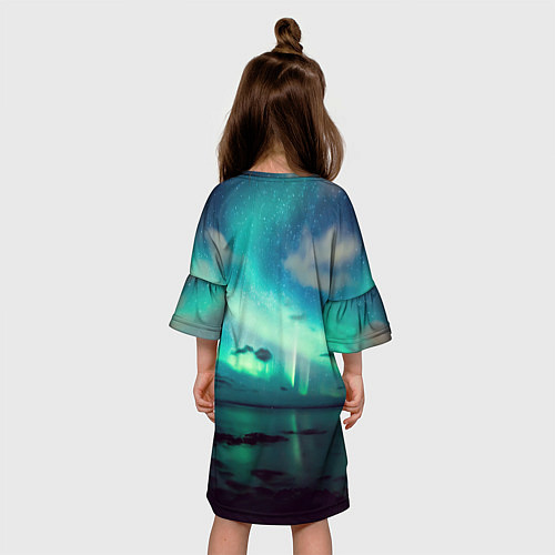 Детское платье Aurora borealis / 3D-принт – фото 4