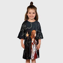Платье клеш для девочки Кирито и Асуна - Sword Art Online, цвет: 3D-принт — фото 2