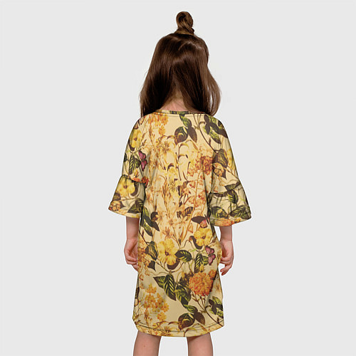 Детское платье Цветы Летний Закат / 3D-принт – фото 4