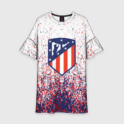 Детское платье Atletico madrid logo брызги красок