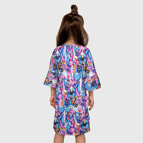 Детское платье POPPY PLAYTIME HAGGY WAGGY AND KISSY MISSY LOVE / 3D-принт – фото 4