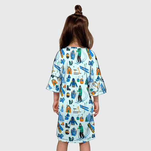 Детское платье SKI TRAIL / 3D-принт – фото 4