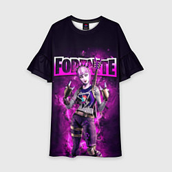 Платье клеш для девочки Fortnite Dark Power Chord Video game, цвет: 3D-принт