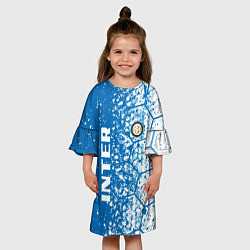 Платье клеш для девочки Inter соты, цвет: 3D-принт — фото 2